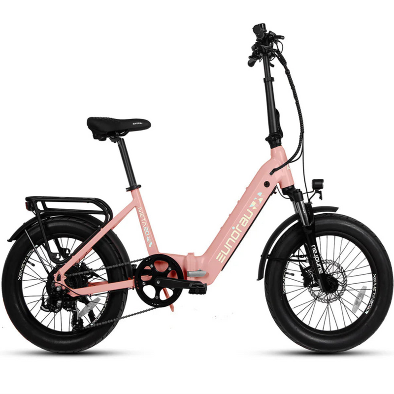 Electric Bike Eunorau META Foldable Step-Thru Pink