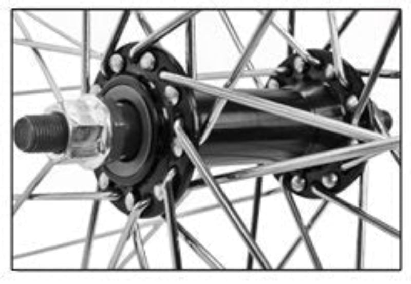 HD Wheels Black Front Non-Disc Brake Ready Hub