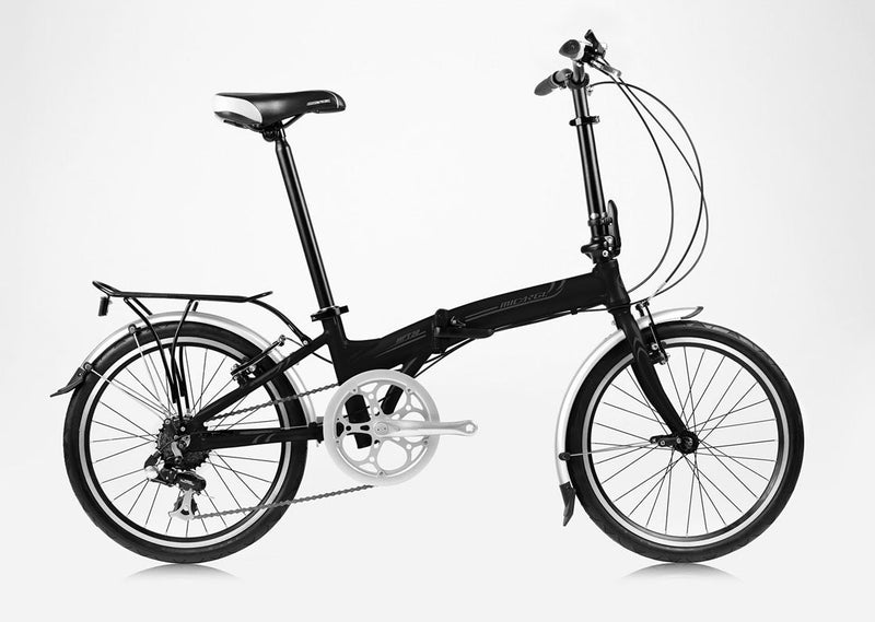 20" Micargi Folding 7SP Bike orange - side of bicycle