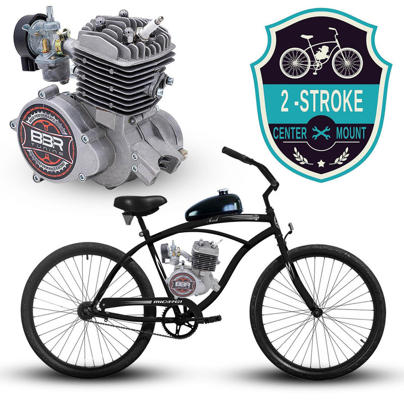 2-Stroke Motorized Bicycle 26 Inch Micargi Men's Touch Beach Cruiser - Main