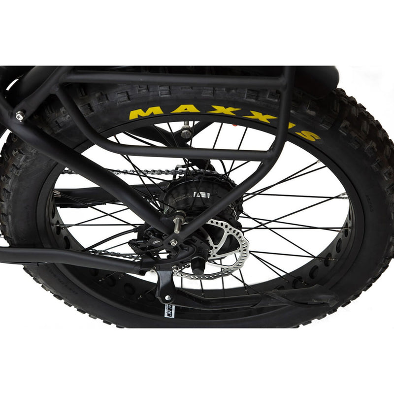 Bakcou Flatlander Bafang Fat Tire Hunting Electric Bike-Kuiu Verde 2.0 Camo-Front Bakcou Flatlander Bafang Fat Tire Hunting Electric Bike-Kuiu Verde 2.0 Camo-Rear view