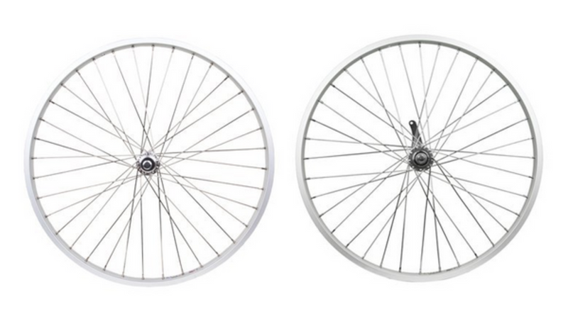 HD Wheels Silver Coaster Non-Disc Brake Ready Bundle