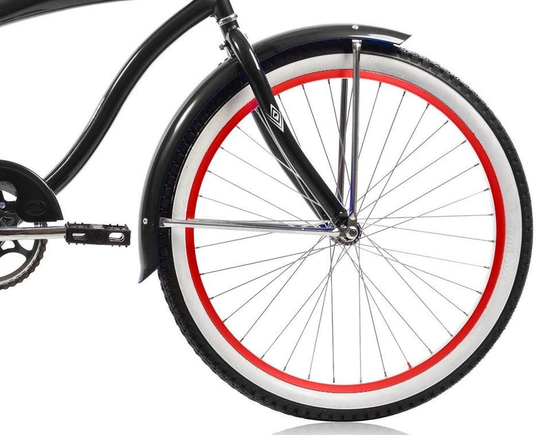 24 Inch Micargi Men Rover black - side of bicycle