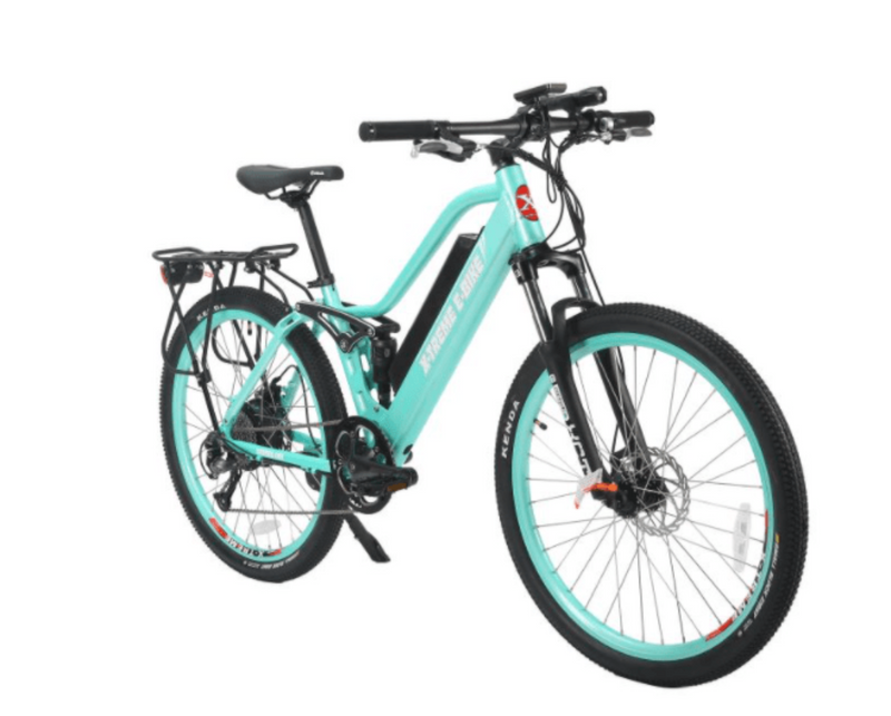 X-Treme 500W Sedona Step-Through Frame Mountain green bicycle front