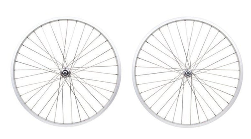 HD Wheels Silver Freewheel Non-Disc Brake Ready Bundle